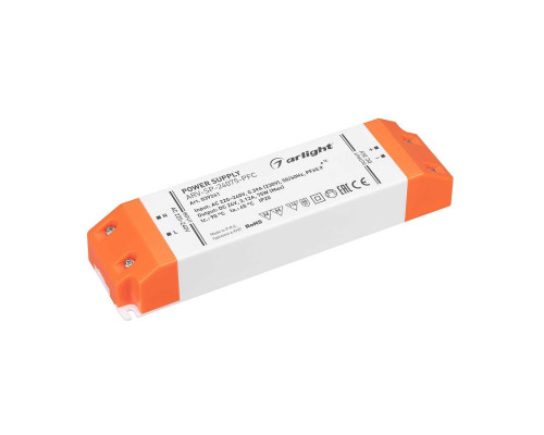 Блок питания Arlight ARV-SP-24075-PFC 24V 75W IP20 3,12A 039241 Блок питания Arlight ARV-SP-24075-PFC 24V 75W IP20 3,12A 039241