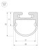 Профиль с рассеивателем Arlight SL-LINE-2011M-2500 BLACK+OPAL ROUND 027992