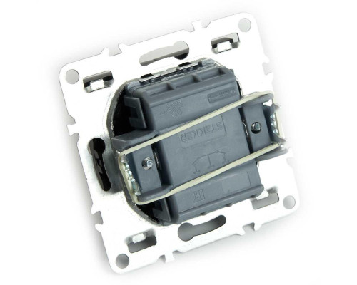 Выключатель двухклавишный Stekker Эрна с подсветкой черный PSW10-9102-03 49147 Выключатель двухклавишный Stekker Эрна с подсветкой черный PSW10-9102-03 49147