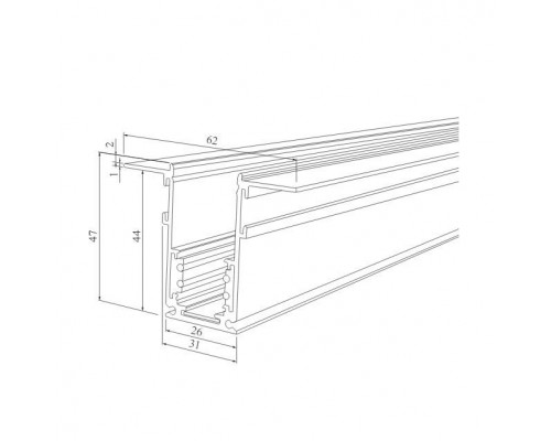 Шинопровод магнитный встраиваемый Elektrostandard Slim Magnetic 85086/00 a057186