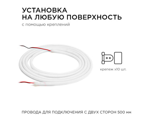Светодиодная влагозащищенная лента Apeyron 14,4W/m 120LED/m 2835SMD теплый белый 5M 00-323