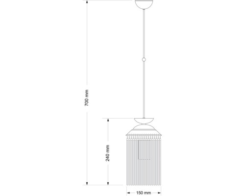 Подвесной светильник KUTEK FIORE FIO-ZW-1(P)150