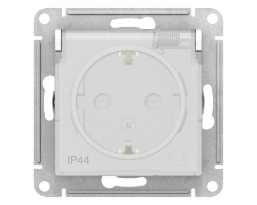 Розетка 2К+З Systeme Electric AtlasDesign 16A 250V со шторками и крышкой белая ATN440146 Розетка 2К+З Systeme Electric AtlasDesign 16A 250V со шторками и крышкой белая ATN440146