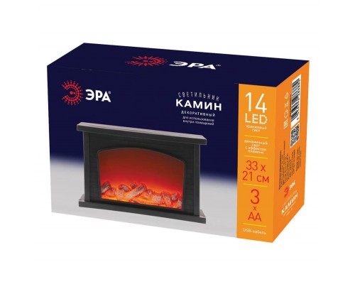 Светодиодная новогодняя фигура ЭРА ЕGNIK - 06 камин 14 LED Б0051947 Светодиодная новогодняя фигура ЭРА ЕGNIK - 06 камин 14 LED Б0051947