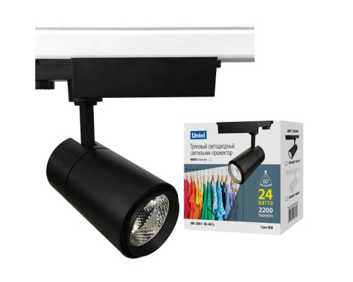 Трековый светодиодный светильник Uniel ULB-T52-24W/4000K/H Black UL-00007497 Трековый светодиодный светильник Uniel ULB-T52-24W/4000K/H Black UL-00007497