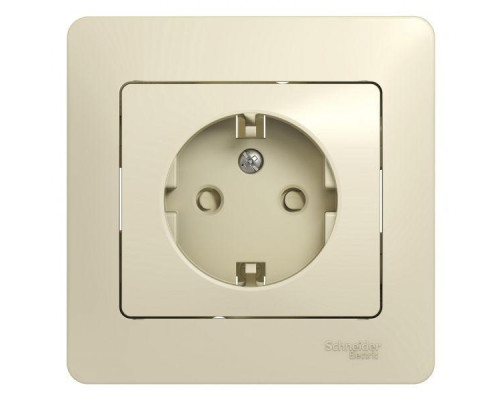 Розетка 2К+З Systeme Electric Glossa 16A 250V со шторками бежевая GSL000244 Розетка 2К+З Systeme Electric Glossa 16A 250V со шторками бежевая GSL000244