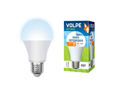 Лампа светодиодная E27 7W 4000K матовая LED-A60-7W/NW/E27/FR/O UL-00001065