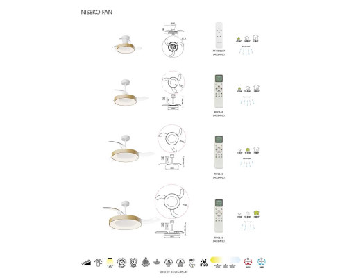 Люстра-вентилятор Mantra NISEKO FAN XS 9090 Люстра-вентилятор Mantra NISEKO FAN XS 9090