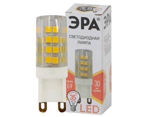 Лампа светодиодная ЭРА G9 3,5W 2700K прозрачная LED JCD-3,5W-CER-827-G9 Б0027861