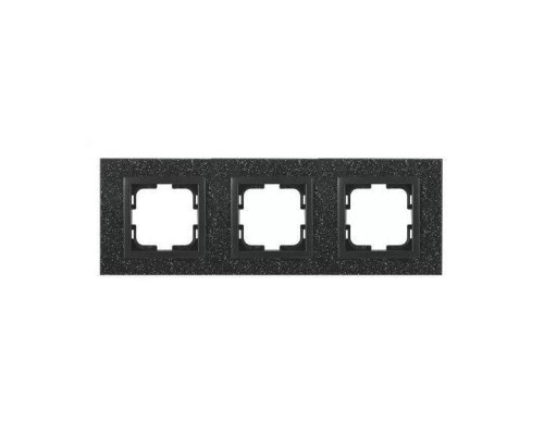 Рамка 3-постовая Mono Electric Style Granit чёрный гранит 107-610000-162 Рамка 3-постовая Mono Electric Style Granit чёрный гранит 107-610000-162
