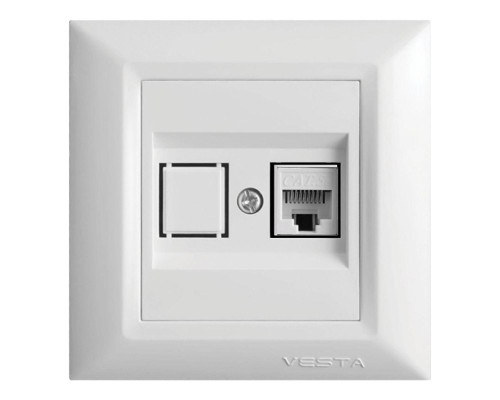 Розетка LAN Vesta-Electric Roma белый FRZCW010101BEL Розетка LAN Vesta-Electric Roma белый FRZCW010101BEL