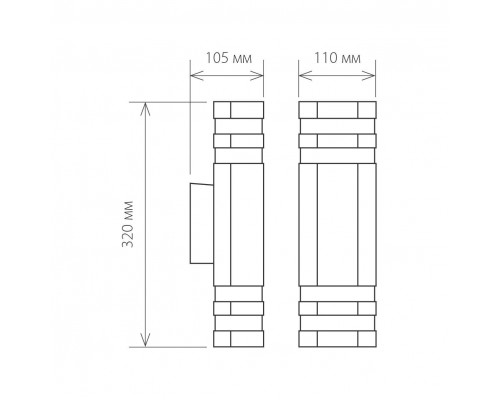 Уличный настенный светильник Elektrostandard Techno 1443 a032626