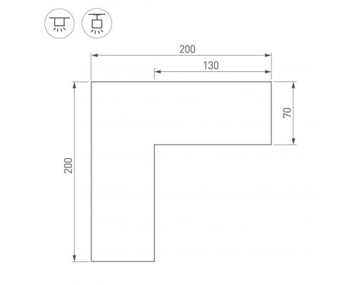 Коннектор L-образный внутренний Arlight SL-Line-6070 030139