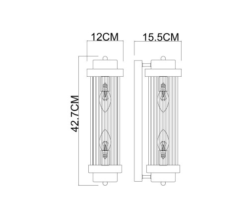 Настенный светильник Arte Lamp Hanna A1070AP-2CC Настенный светильник Arte Lamp Hanna A1070AP-2CC