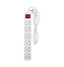Удлинитель STANDARD 6 гнезд, 1,5м, 3х1,0мм?, с/з, с выключателем, белый REXANT 13-4046