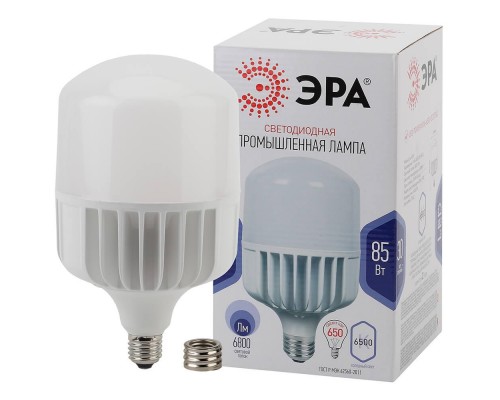Лампа светодиодная ЭРА E27 85W 6500K матовая LED POWER T140-85W-6500-E27/E40 Б0032088 Лампа светодиодная ЭРА E27 85W 6500K матовая LED POWER T140-85W-6500-E27/E40 Б0032088