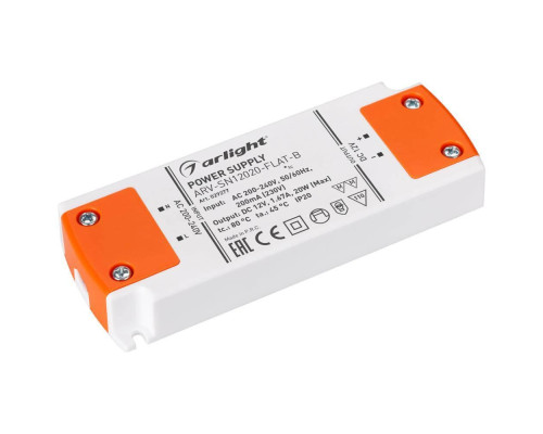 Блок питания Arlight ARV-SN12020-FLAT-B 12V 20W IP20 1.67A 029277 Блок питания Arlight ARV-SN12020-FLAT-B 12V 20W IP20 1.67A 029277