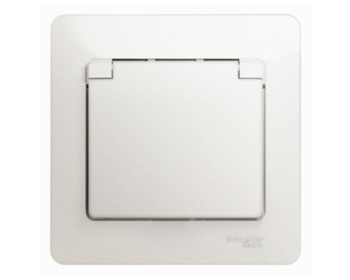 Розетка 2К+З Systeme Electric Glossa 16A 250V со шторками и крышкой перламутр GSL000646 Розетка 2К+З Systeme Electric Glossa 16A 250V со шторками и крышкой перламутр GSL000646