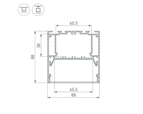 Профиль Arlight ARH-Power-W88-2000 Anod 036362