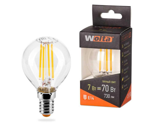 Светодиодная лампа WOLTA 25Y45GLFT7E14 Светодиодная лампа WOLTA 25Y45GLFT7E14