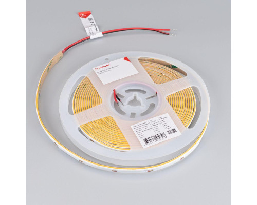 Светодиодная лента Arlight 6W/m 480Led/m CSP теплый белый 5M COB-S-X480-8mm 24V Warm2700 046904 Светодиодная лента Arlight 6W/m 480Led/m CSP теплый белый 5M COB-S-X480-8mm 24V Warm2700 046904