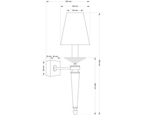 Настенный светильник KUTEK ZOLA ZOL-KD-1(Z/A)CZ Настенный светильник KUTEK ZOLA ZOL-KD-1(Z/A)CZ