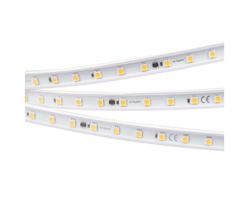Светодиодная влагозащищенная лента Arlight 8W/m 54LED/m 5060SMD холодный белый 50M ARL-PV-B54-15.5mm 230V White6000 027056(2)