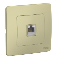 Розетка компьютерная RJ45 Systeme Electric Blanca 5e кат UTP бежевая BLNIS045007