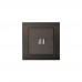 Розетка 2xUSB Liregus Epsilon антрацит 28-1136