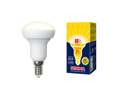Лампа светодиодная E14 7W 3000K матовая LED-R50-7W/WW/E14/FR/NR UL-00003845 Лампа светодиодная E14 7W 3000K матовая LED-R50-7W/WW/E14/FR/NR UL-00003845