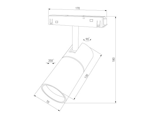 Трековый светодиодный светильник Elektrostandard Slim Magnetic 85013/01 a067380 Трековый светодиодный светильник Elektrostandard Slim Magnetic 85013/01 a067380