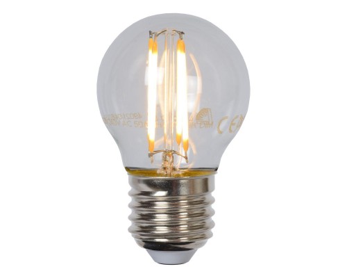 Лампа светодиодная диммируемая Lucide E27 4W 2700K прозрачная 49021/04/60 Лампа светодиодная диммируемая Lucide E27 4W 2700K прозрачная 49021/04/60