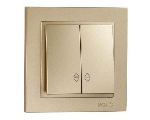 Выключатель Mono Electric Despina двухклавишный проходной титан 102-222223-111 Выключатель Mono Electric Despina двухклавишный проходной титан 102-222223-111
