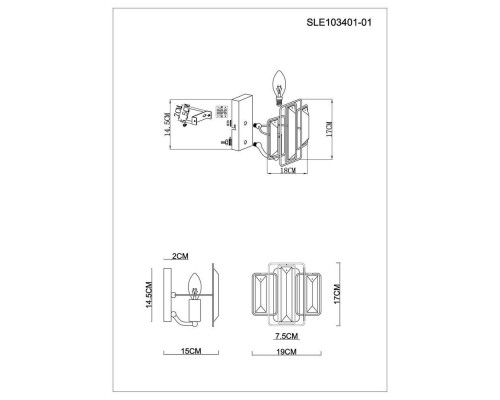 Бра Evoluce Giano SLE103401-01