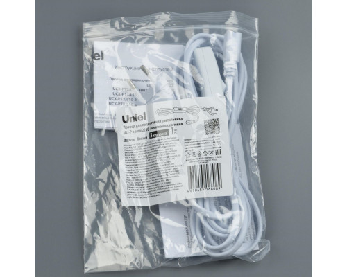 Провод Uniel UCX-PT3/L10-300/B White 1 Sticker UL-00009803