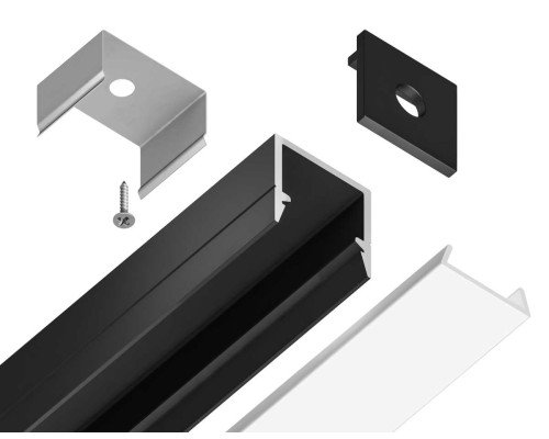 Профиль алюминиевый накладной AMBRELLA LIGHT ILLUMINATION GP1650BK