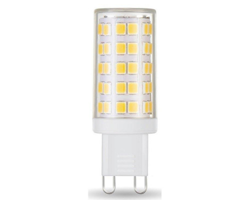 Лампа светодиодная диммируемая Gauss G9 5,5W 3000К прозрачная 107309155-D