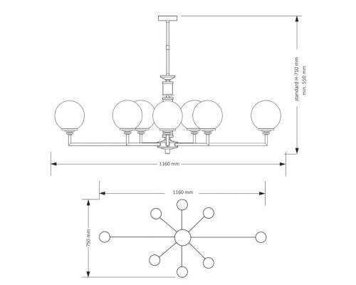 Подвесная люстра KUTEK MOOD Artu Glass ART-ZWL-8(Z)G Подвесная люстра KUTEK MOOD Artu Glass ART-ZWL-8(Z)G