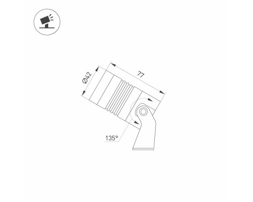Уличный светодиодный светильник Arlight ALT-RAY-R42-5W Warm3000 (RAL 6010, 25 deg, 230V) 042661 Уличный светодиодный светильник Arlight ALT-RAY-R42-5W Warm3000 (RAL 6010, 25 deg, 230V) 042661