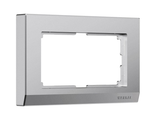 Рамка Werkel Stark для двойной розетки серебро W0081865 4690389194986 Рамка Werkel Stark для двойной розетки серебро W0081865 4690389194986
