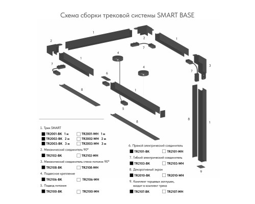 Гибкий коннектор Denkirs Smart Base TR2103-WH Гибкий коннектор Denkirs Smart Base TR2103-WH