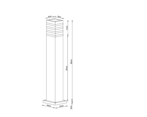 Уличный светильник Arte Lamp Heather A4418PA-1BK
