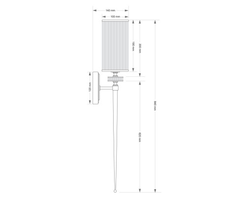 Настенный светильник KUTEK CANTU CAN-K-1(Z)GEN/100 Настенный светильник KUTEK CANTU CAN-K-1(Z)GEN/100