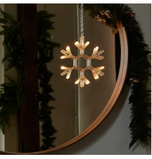 Подвесной светодиодный светильник «Снежинка» Uniel ULD-H1819-012/STA/3AAA Warm White IP20 Snowflake UL-00007251