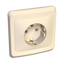 Розетка 2К+З Systeme Electric Этюд 16A 250V кремовая PC16-003K