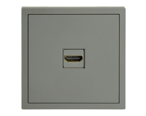 Розетка HDMI 2.0 Type A (механизм), серия Эмили, STEKKER, RST00-5118-10, платиново-серый, soft touch 50170 Розетка HDMI 2.0 Type A (механизм), серия Эмили, STEKKER, RST00-5118-10, платиново-серый, soft touch 50170