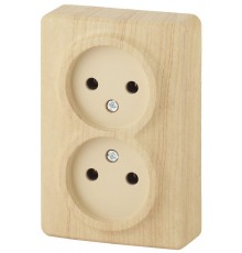 Розетка ЭРА Эксперт 2x2P 16A 250V 11-2202-11 Б0020684