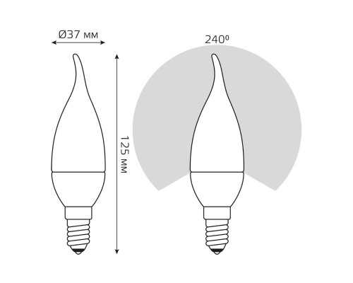 Лампа светодиодная Gauss E14 8W 3000K матовая 34118 Лампа светодиодная Gauss E14 8W 3000K матовая 34118