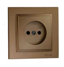 Розетка 2К Mono Electric Despina 16A 250V винтовое подключение бронза 102-232322-116