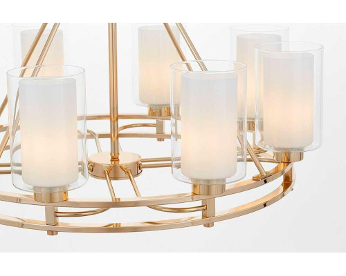 Подвесная люстра Lumina Deco Marietta LDP 8025-8 F.GD+WT Подвесная люстра Lumina Deco Marietta LDP 8025-8 F.GD+WT